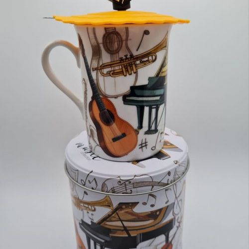 Taza estampado instrumentos musicales